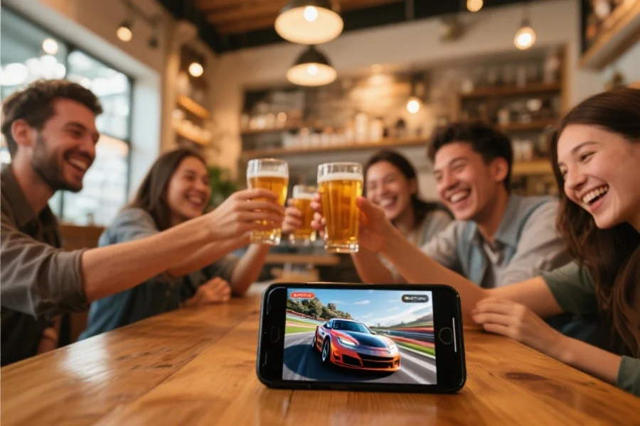 轻松愉快的社交场景